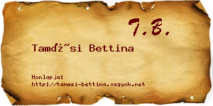 Tamási Bettina névjegykártya
